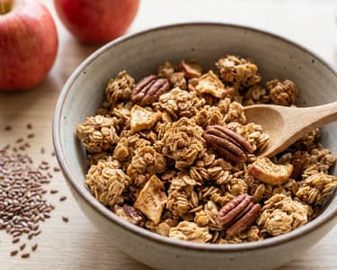 Apple Granola with Pecans and Cinnamon