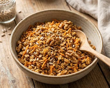 Salty Granola with Carrots | Healthy Snack