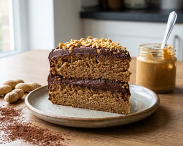 Gluten-free Peanut Butter Cake with Chocolate Cream