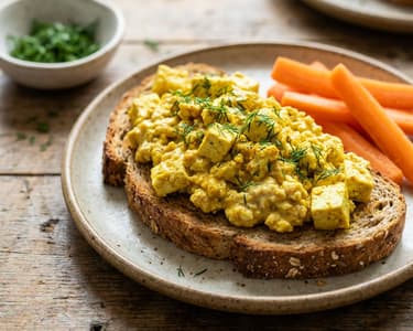 Creamy Tofu 'Scramble' on Bread