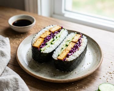 Tofus onigirazu | Egészséges sushi-szendvics