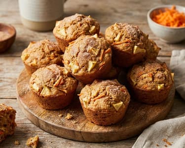Almás-répás muffin zabpehellyel