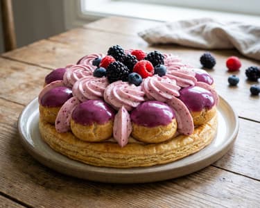 Erdei gyümölcsös St. Honoré torta