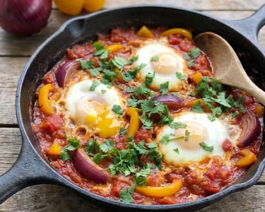 Shakshouka (Közel-keleti lecsó tojással)