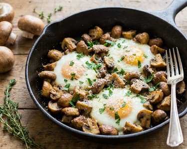 Tojásos gomba parmezánnal | Fehérjedús reggeli