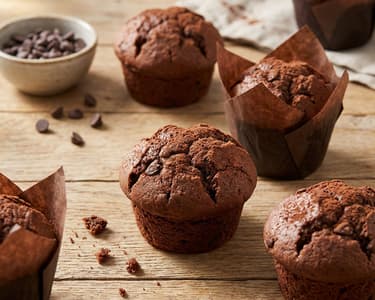 Gyors csokoládés muffin tejföllel