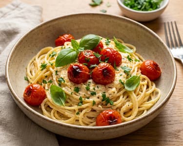 Spagetti krémes sült feta sajtos szósszal
