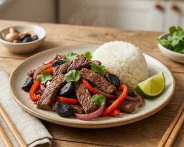 Beef Strips with Black Garlic