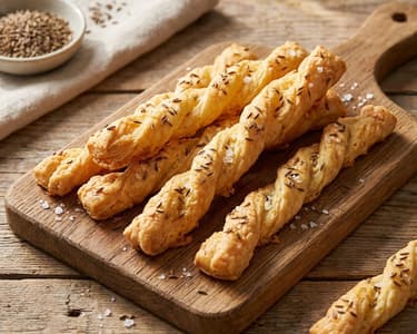 Cheese Sticks with Parmesan and Caraway