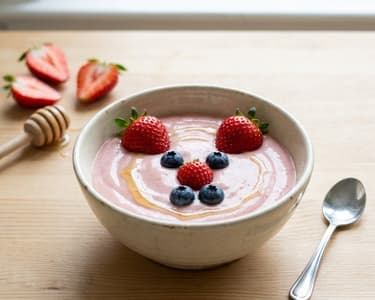 Fruity Cottage Cheese Cream | Healthy Children's Dessert