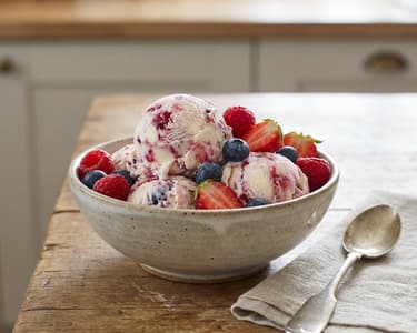 Fruit Ice Cream | Creamy Homemade Dessert with Condensed Milk