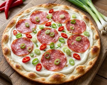 Szalámis Flammkuchen | Ropogós elzászi lepény