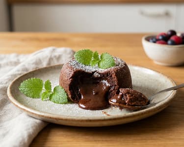 Csokoládé fondant citromfűvel | Kényeztető francia desszert