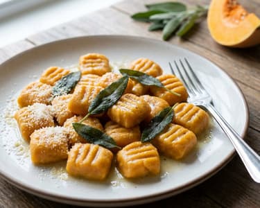 Sütőtökös gnocchi zsályával