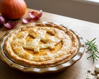 Halloweeni sütőtökös pite | Rémisztően finom sós lepény