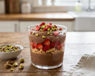 Chocolate Hummus in a Glass