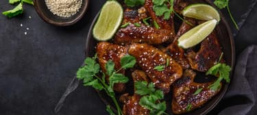 Sült csirkeszárnyak teriyaki szósszal