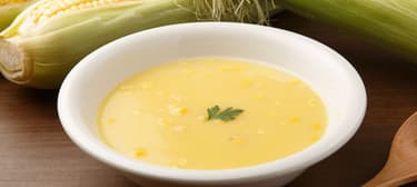 Vegán, gluténmentes, laktózmentes kukoricakrémleves