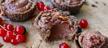 Csokikrémes, vegán, sütés nélküli kosárka