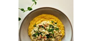 Narancsos fehérbabragu polentával