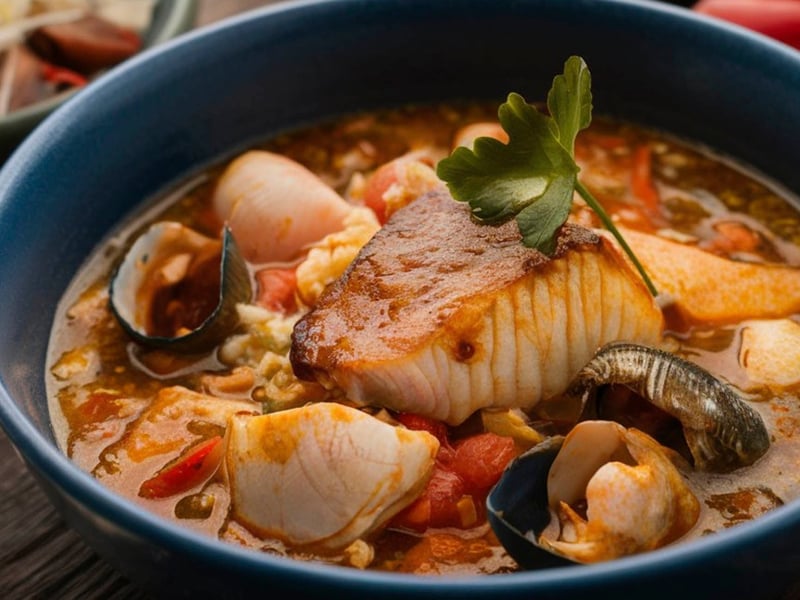 Bouillabaisse or the famous South French fish soup