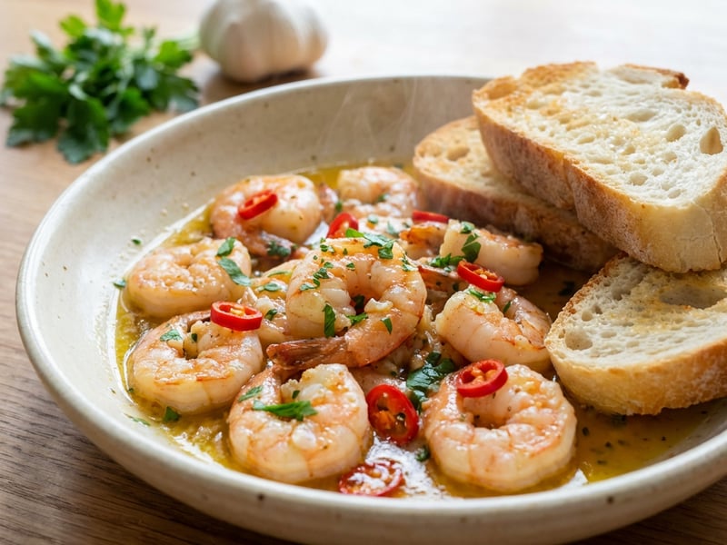 Garlic prawns