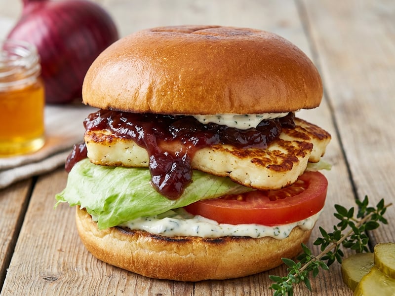Halloumi sajtburger
