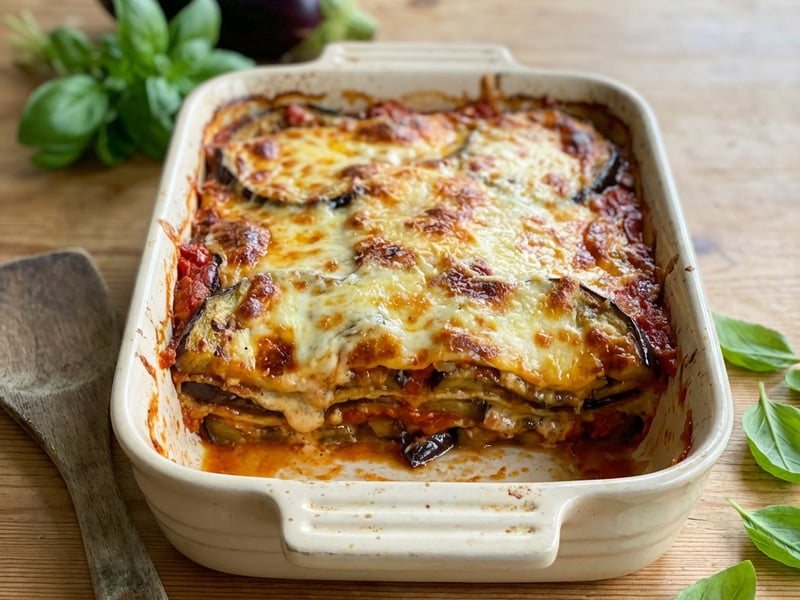 Parmezános padlizsán lasagne