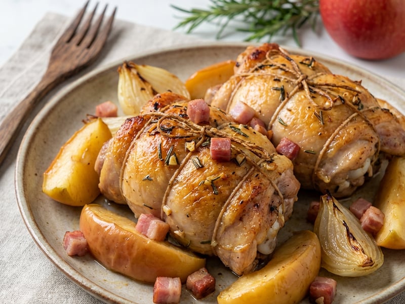 Rosemary Thigh Baked with Apple