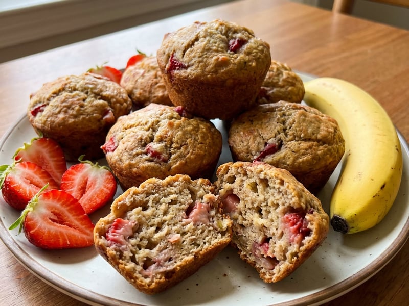 Epres banános muffin 