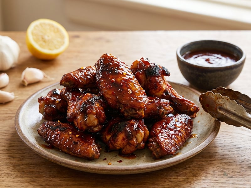 Chicken Wings in Honey-Barbecue Sauce