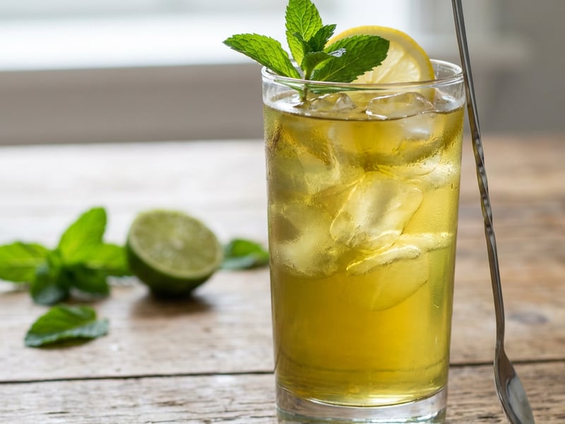 Frissitő jeges tea mentával