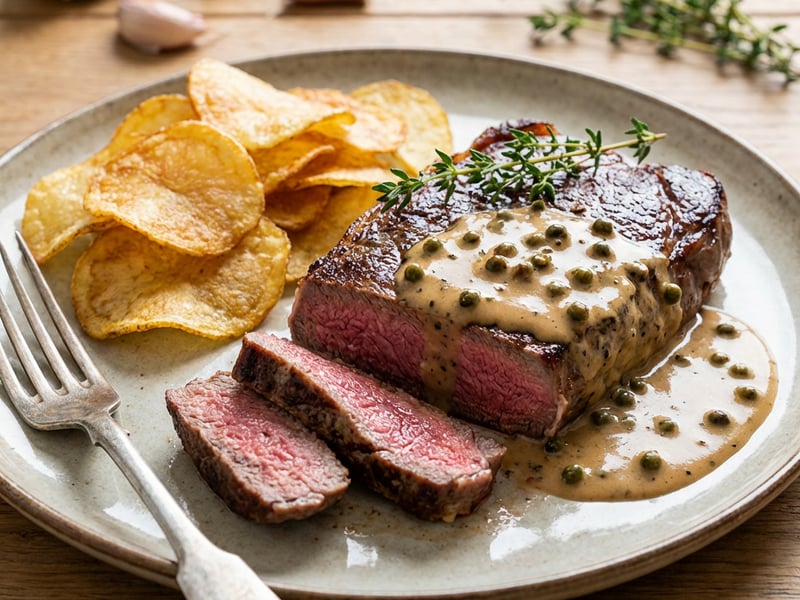 Steak sült burgonyával