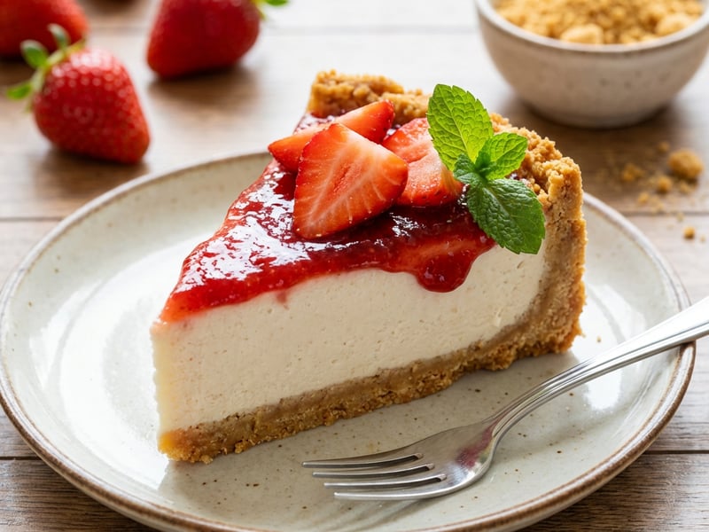 Sugar-free Strawberry Cheesecake