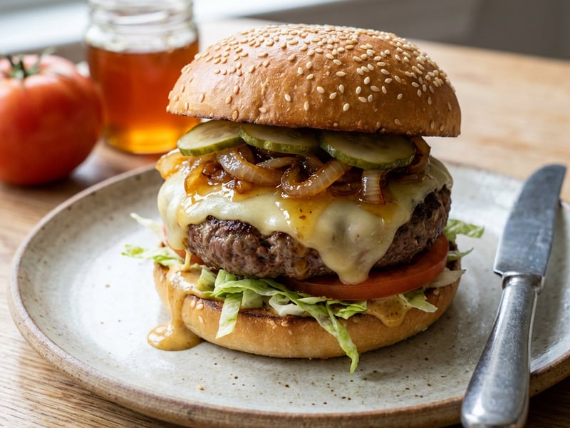 Hot honey burger
