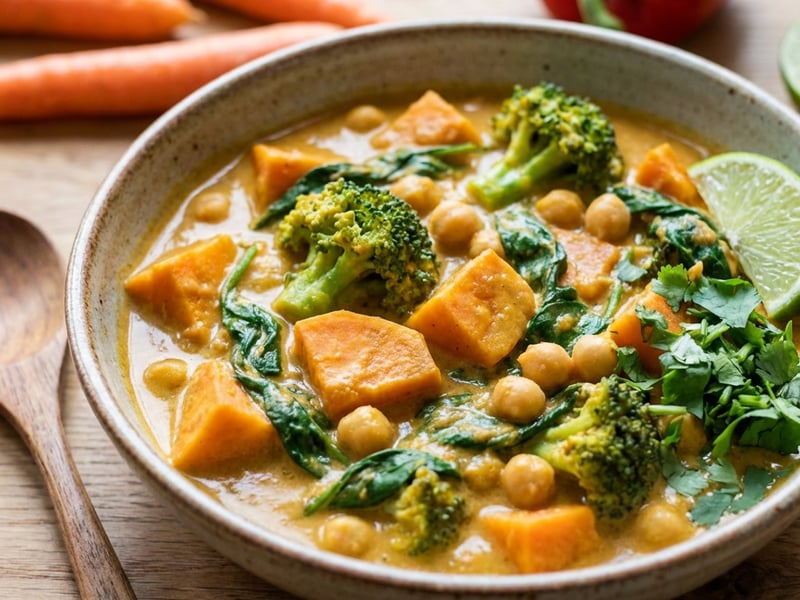 Kókuszkrémes zöldségcurry