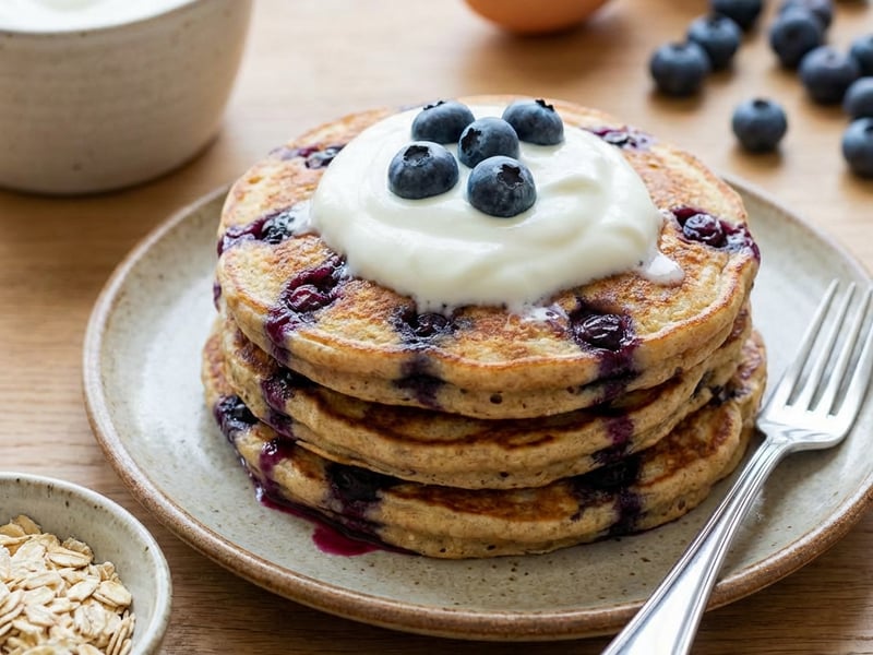 Skyr Yogurt-Blueberry Pancakes