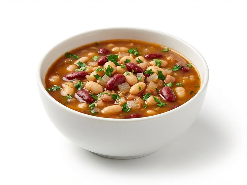 Traditional Bean Soup with White and Red Beans