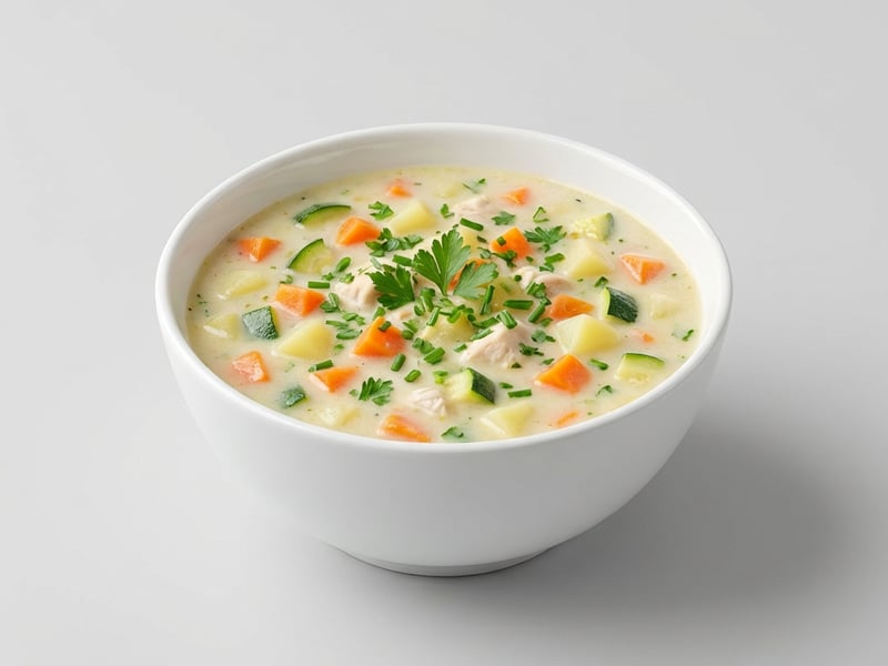 Creamy Chicken Soup with Vegetables