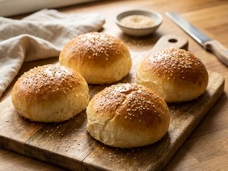 Házi hamburgerzsemle | Puha és szezámmagos