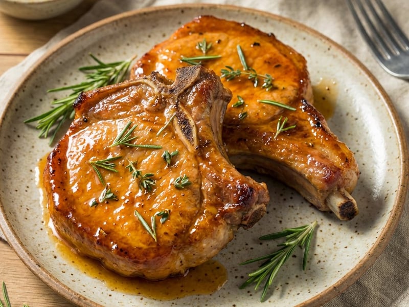 Sweet and Sour Pork Loin in Orange-Honey Sauce