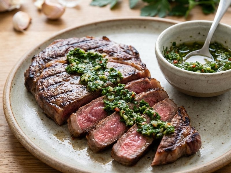 Marhasteak chimichurri mártással | Gyors és szaftos vacsora