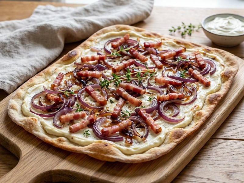 Elzászi pizza (Flammkuchen) | Ropogós és krémes