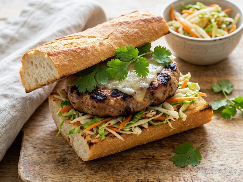 Asian Style Pork Burger