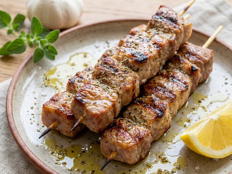 Souvlaki | Görög sertésnyárs zöldfűszerekkel
