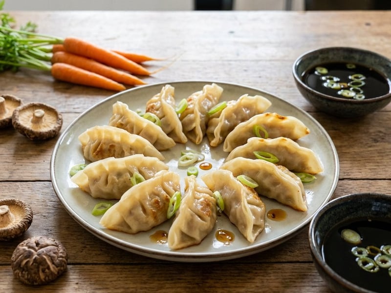 Gyoza batyuk tofuval és zöldségekkel