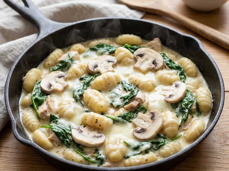 Creamy Chicken with Gnocchi and Spinach