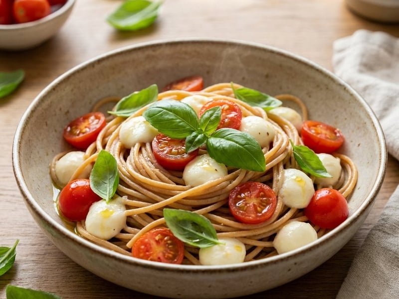 Caprese Pasta | Quick and Healthy Italian Dinner