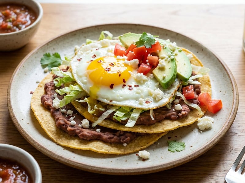 Reggeli tostada | Mexikói tojásos tortilla avokádóval