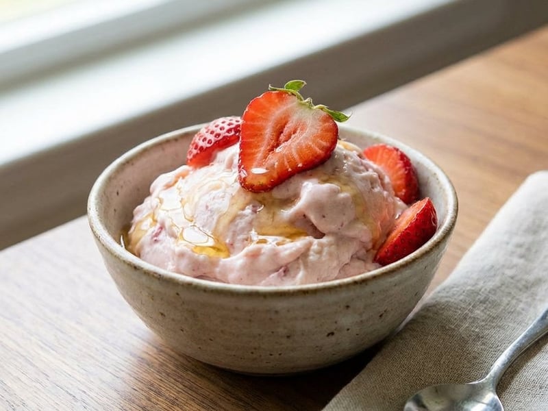 Gyors cottage cheese fagylalt eperrel
